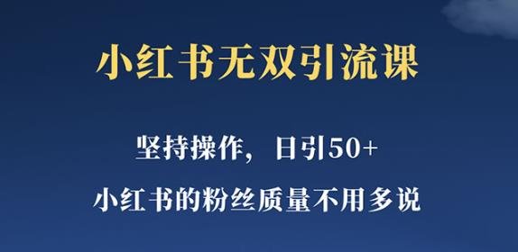 小红书无双课一天引50+女粉，不用做视频发视频，小白也很容易上手拿到结果【仅揭秘】(小红书无双课一天引50+女粉，无需制作视频，小白也能轻松上手)