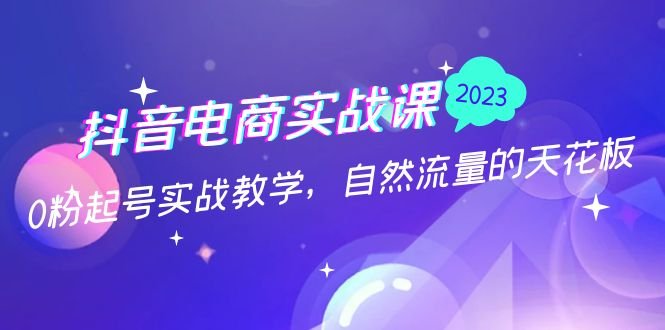 抖音电商实战课：0粉起号实战教学，自然流量的天花板（2月19最新）(探索抖音电商实战从0粉起号到自然流量的运用)