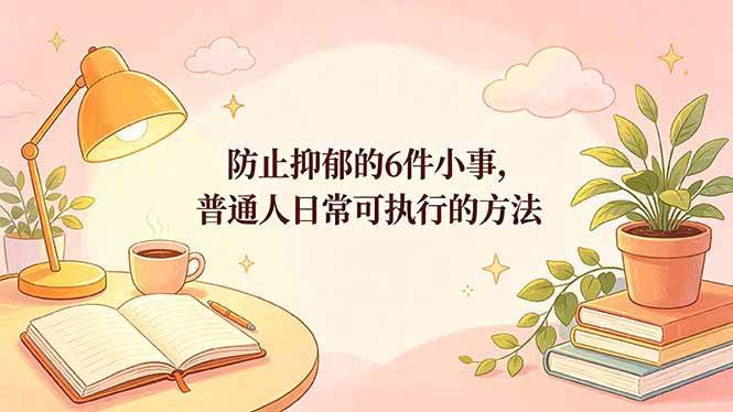 付费文章：防止抑郁的6件小事，普通人日常可执行的方法
