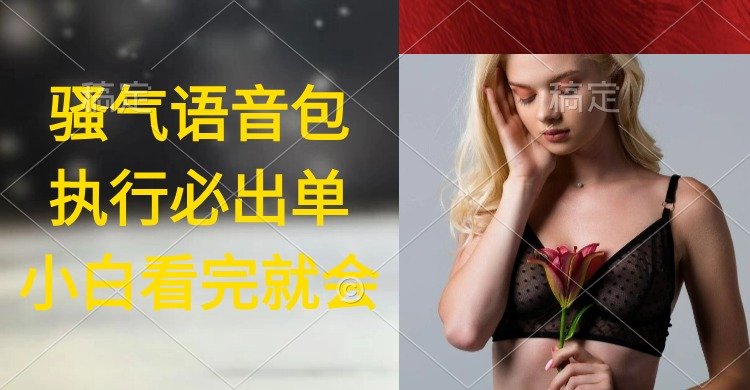 执行就出单,日入2000+,超火骚气语音包,小白看完课程就能马上实操 执行就出单,日入2000+,超火骚气语音包,小白看完课程就能马上实操