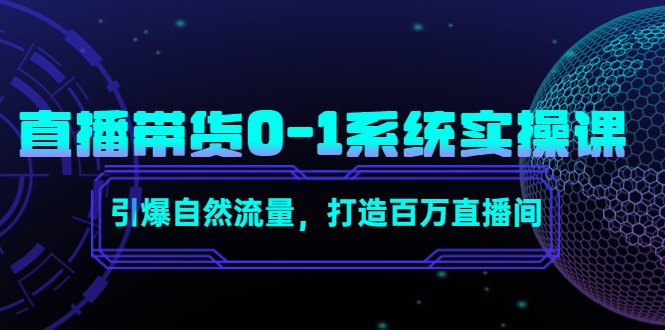 直播带货0-1系统实操课，引爆自然流量，打造百万直播间！(深度解析直播带货运营策略，助力打造百万级直播间)