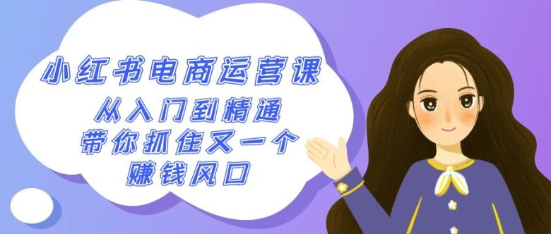 2024小红书电商运营课,从入门到精通,带你抓住又一个赚钱风口(50节课)