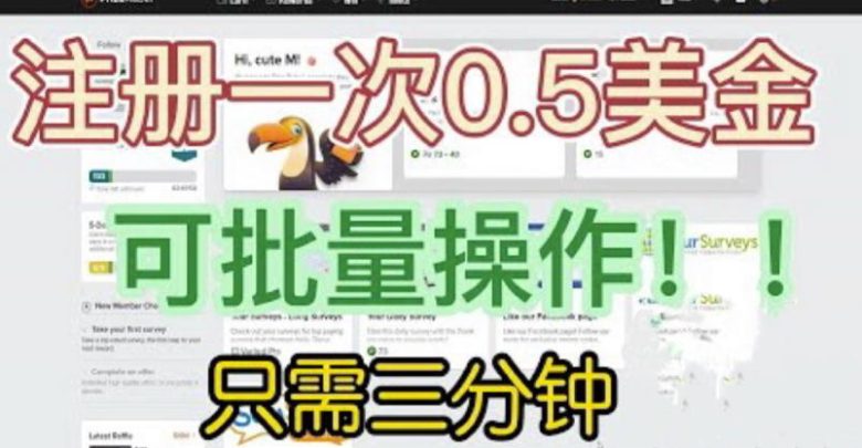 国外项目注册一次0.5美金，只需三分钟无脑操作，可批量同时放大操作，小白工作室福利【揭秘】(【揭秘】小白工作室福利快速、高效的国外项目注册服务)