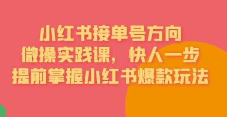 接单号方向·小红书微操实践课,快人一步,提前掌握小红书爆款玩法(小红书微操实践课全面解析爆款玩法,助你成为小红书达人) 接单号方向·小红书微操实践课,快人一步,提前掌握小红书爆款玩法(小红书微操实践课全面解析爆款玩法,助你成为小红书达人)