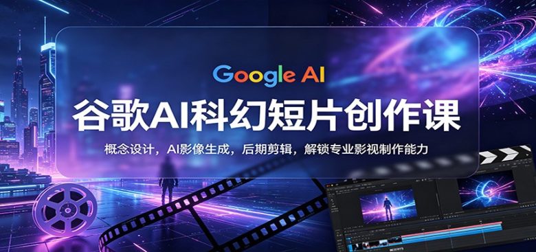 谷歌AI科幻短片创作课:概念设计,AI影像生成,后期剪辑,解锁专业影视制作能力
