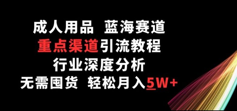 成人用品,蓝海赛道,重点渠道引流教程,行业深度分析,无需囤货,轻松月入5W+ 成人用品,蓝海赛道,重点渠道引流教程,行业深度分析,无需囤货,轻松月入5W+
