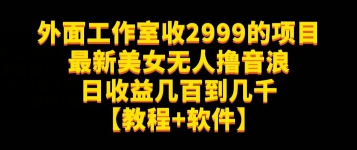 外面工作室收2999的项目最新美女无人撸音浪日收益几百到几千【教程+软件】（仅揭秘）(揭秘最新美女无人撸音浪项目教程+软件助力日收益几百到几千)