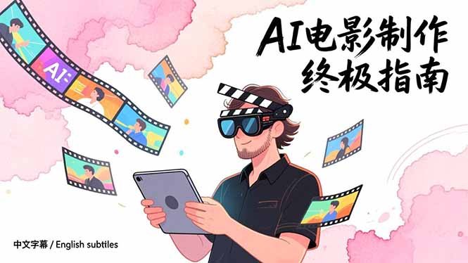 AI电影制作终极指南：从创意到成片，系统掌握智能影视全流程实战课（中英字幕）