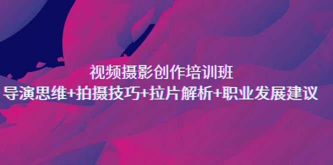 视频摄影创作培训班，导演思维+拍摄技巧+拉片解析+职业发展建议(全面掌握视频摄影创作技巧，提升导演思维与拍摄能力)