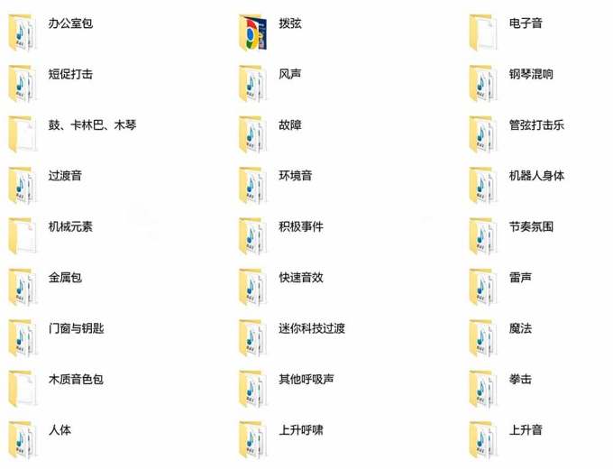 宝藏音效合集包!60+多种音效分类,共计3900个,分类清晰,全中文分类,高品质剪辑音效素材包