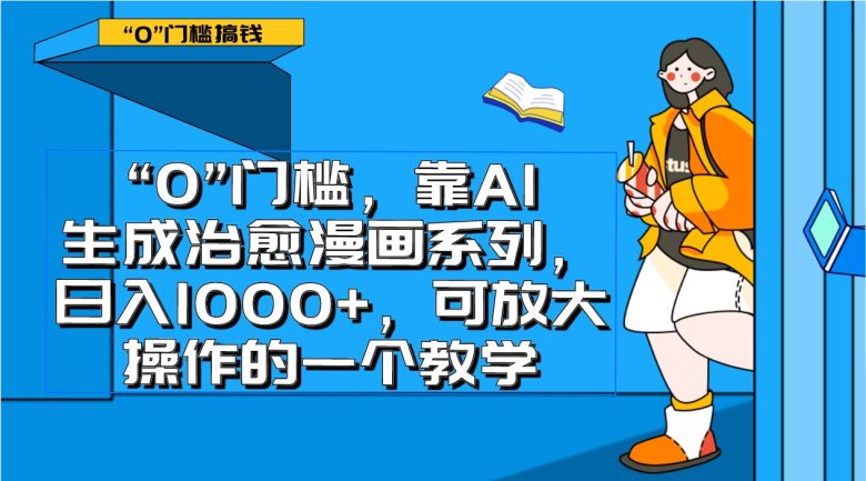 0门槛，靠AI生成治愈漫画系列，日入1000+，可放大操作的一个教学(揭秘AI治愈漫画项目从0到1的实战教学)