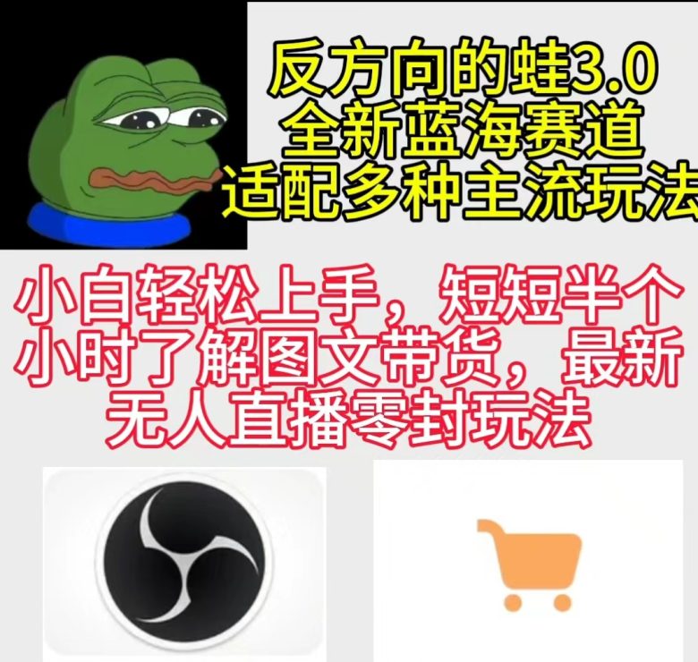 反方向的蛙3.0,图文最新玩法,变现多元化,新蓝海项目,小白轻松上手 反方向的蛙3.0,图文最新玩法,变现多元化,新蓝海项目,小白轻松上手