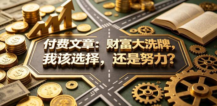 付费文章：财富大洗牌，我该选择，还是努力？