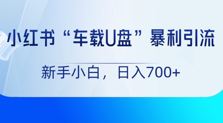 小红书“车载U盘”项目,暴利引流,新手小白轻松日入700+ 小红书“车载U盘”项目,暴利引流,新手小白轻松日入700+
