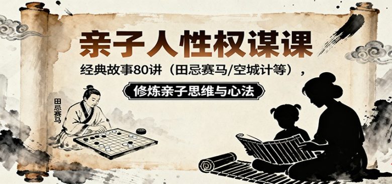 亲子人性权谋课：经典故事80讲（田忌赛马，空城计等），修炼亲子思维与心法