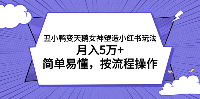丑小鸭变天鹅女神塑造小红书玩法，月入5万+，简单易懂，按流程操作(《丑小鸭变天鹅女神塑造小红书玩法》简单易懂的创业项目，实现月入5万+)