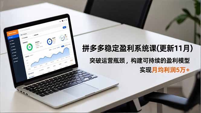 拼多多稳定盈利系统课(更新11月),突破运营瓶颈,构建可持续的盈利模型,实现月均利润5万+