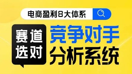 电商盈利8大体系·赛道选对,竞争对手分析系统线上课(电商盈利8大体系赛道选择与竞争对手分析策略) 电商盈利8大体系·赛道选对,竞争对手分析系统线上课(电商盈利8大体系赛道选择与竞争对手分析策略)