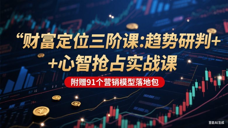 财富定位三阶：趋势研判 + 心智抢占实战课，附赠91个营销模型落地包
