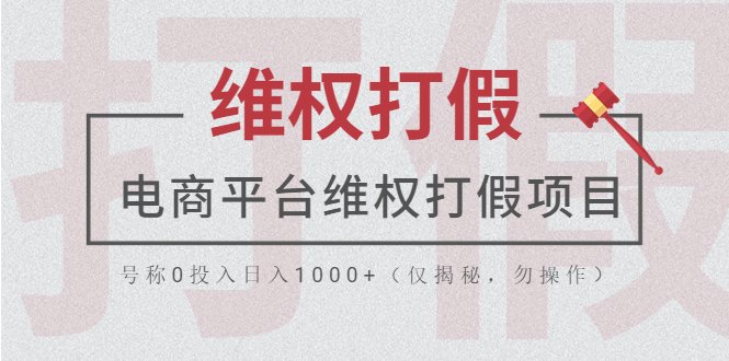 电商平台维权打假项目，号称0投入日入1000+（仅揭秘，勿操作）(揭秘电商平台维权打假项目0投入日入1000+的风险与责任)