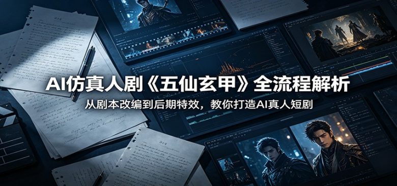 AI仿真人剧《五仙玄甲》全流程解析:从剧本改编到后期特效,教你打造AI真人短剧