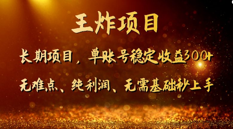 王炸项目！单账号稳定收益300+，适合长期操作的副业兼职。(轻松实现稳定收入的绿色副业兼职——王炸项目)