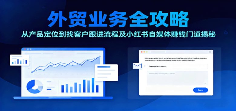 外贸业务全攻略:从产品定位到找客户跟进流程及小红书自媒体赚钱门道揭秘