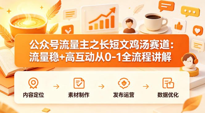 公众号流量主之长短文鸡汤赛道,流量稳+高互动,从0-1全流程讲解
