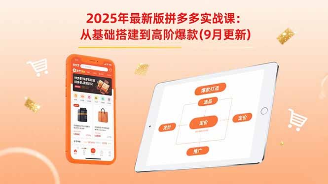 2025年最新版拼多多实战课：从基础搭建到高阶爆款（9月更新）