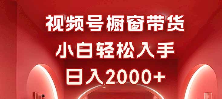 视频号橱窗带货，小白轻松入手，日入2000+