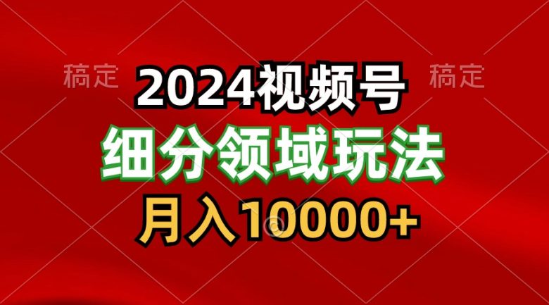 2024视频号分成计划细分领域玩法,每天5分钟,月入1W+ 2024视频号分成计划细分领域玩法,每天5分钟,月入1W+