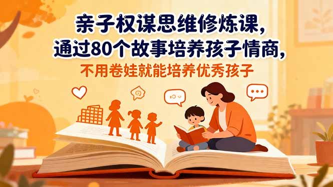 亲子权谋思维修炼课,通过80个故事培养孩子情商,不用卷娃就能培养优秀孩子