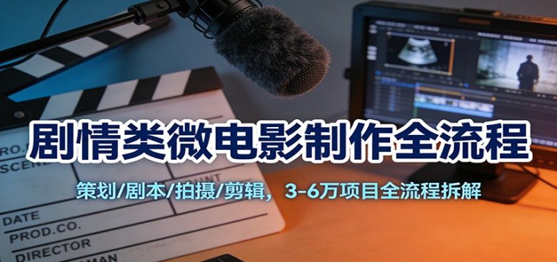 剧情类微电影制作全流程：策划/剧本/拍摄/剪辑，3-6万项目全流程拆解