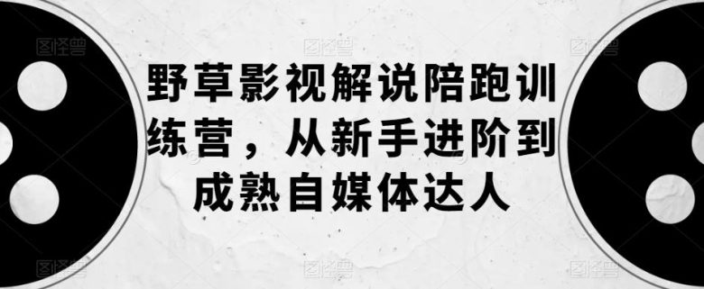 野草影视解说陪跑训练营，从新手进阶到成熟自媒体达人(野草影视解说陪跑训练营打造专业自媒体达人之路)