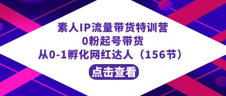 繁星·计划素人IP流量带货特训营:0粉起号带货 从0-1孵化网红达人(156节) 繁星·计划素人IP流量带货特训营:0粉起号带货 从0-1孵化网红达人(156节)