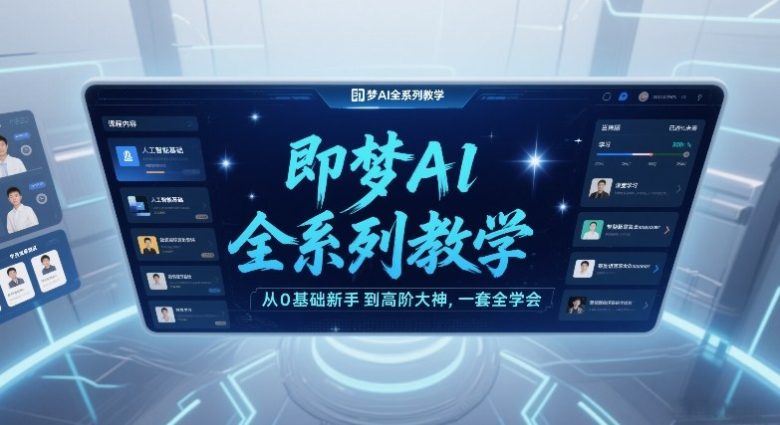 即梦AI全系列教学，从0基础新手到高阶大神，一套全学会