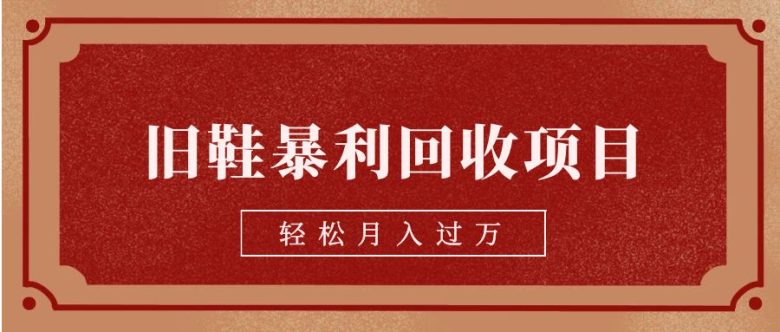 旧鞋暴利回收项目，轻松月入过万【回收渠道+详细教学视频】(“旧鞋暴利回收项目”低成本创业，高回报收益)