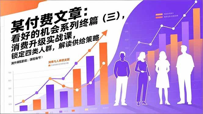 某付费文章:看好的机会系列终篇(三),消费升级实战课,锁定四类人群,解读供给策略