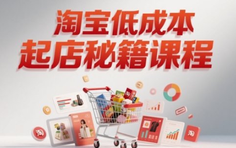 淘宝低成本起店系统课,助你快速起店,实现弯道超车