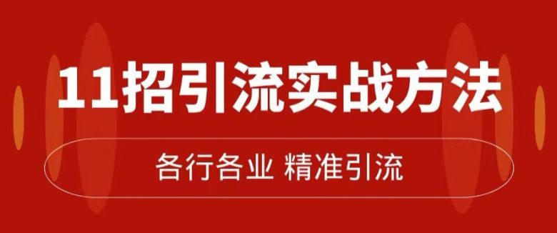 精准引流术:11招引流实战方法,让你私域流量加到爆(11节课完整)(掌握这11招精准引流术,让你的私域流量翻倍增长。) 精准引流术:11招引流实战方法,让你私域流量加到爆(11节课完整)(掌握这11招精准引流术,让你的私域流量翻倍增长。)