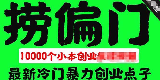 千款捞偏门小本创业小项目，总有一款适合你【无水印】(千款捞偏门小本创业小项目，总有一款适合你)