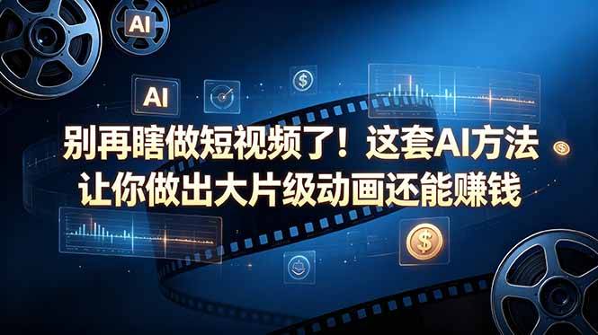 别再瞎做短视频了！这套 AI 方法让你做出大片级动画还能赚钱【原创双语字幕】