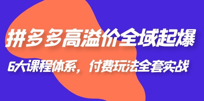 拼多多-高溢价 全域 起爆,6大课程体系,付费玩法全套实战!(拼多多高溢价全域起爆实战课程全面解析市场、产品与付费策略) 拼多多-高溢价 全域 起爆,6大课程体系,付费玩法全套实战!(拼多多高溢价全域起爆实战课程全面解析市场、产品与付费策略)