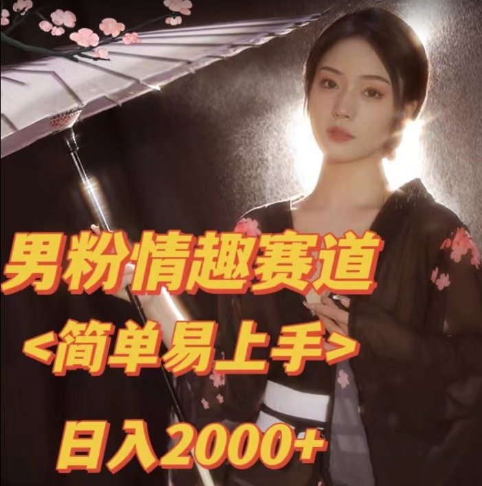全网网首发!日入2000+最新版本男粉情趣私欲变现项目【揭秘】