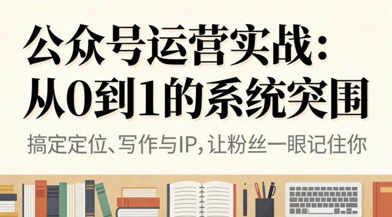 公众号运营实战:从0到1的系统突围
