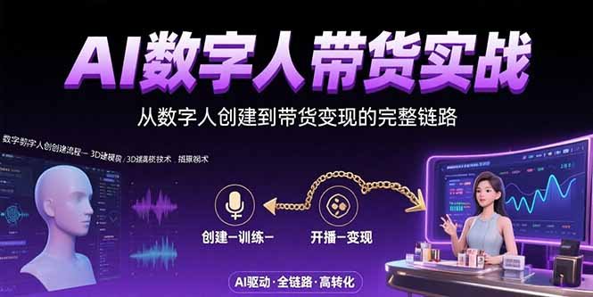 AI数字人+带货实战:从数字人创建到带货变现的完整链路