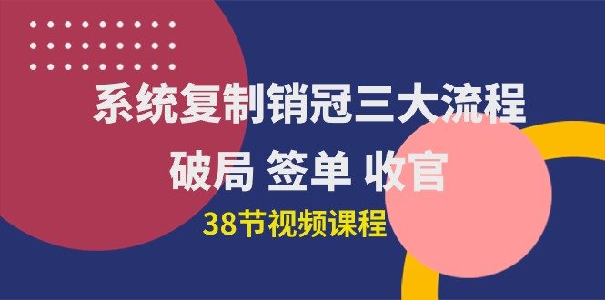 系统复制 销冠三大流程,破局 签单 收官(38节视频课) 系统复制 销冠三大流程,破局 签单 收官(38节视频课)