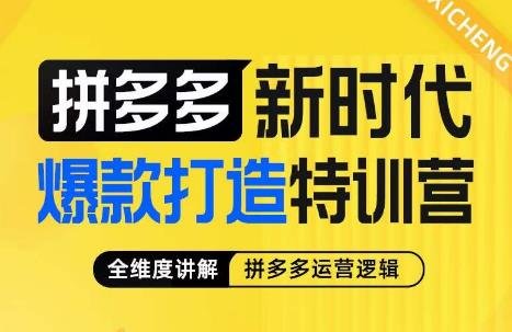 玺承·拼多多新时代爆款打造特训营,全维度讲解拼多多运营逻辑(深度解析拼多多运营策略,助力商家实现利润提升) 玺承·拼多多新时代爆款打造特训营,全维度讲解拼多多运营逻辑(深度解析拼多多运营策略,助力商家实现利润提升)