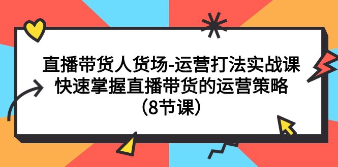 直播带货人货场-运营打法实战课:快速掌握直播带货的运营策略(8节课)(快速掌握直播带货运营策略的实战课程) 直播带货人货场-运营打法实战课:快速掌握直播带货的运营策略(8节课)(快速掌握直播带货运营策略的实战课程)