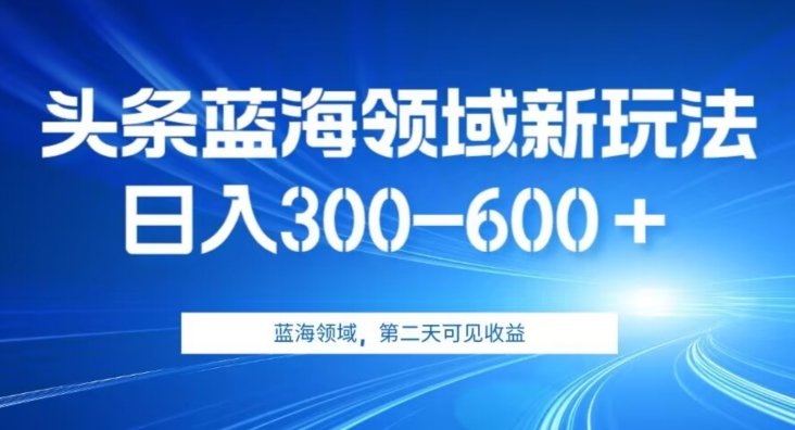 AI头条野路子蓝海领域新玩法2.0，日入300-600＋，附保姆级教程【揭秘】(揭秘AI头条野路子蓝海领域新玩法2.0，日入300-600＋)